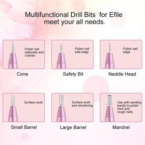 img 1 attached to 💅 Professional Portable Electric Nail Drill File Machine with Acrylic Nail Kit Set - 20000rpm Manicure Pedicure Tool with Sanding Bands, Nail Brush, Polygel, Gel Nail Polish, Tips Clippers