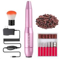 💅 professional portable electric nail drill file machine with acrylic nail kit set - 20000rpm manicure pedicure tool with sanding bands, nail brush, polygel, gel nail polish, tips clippers logo