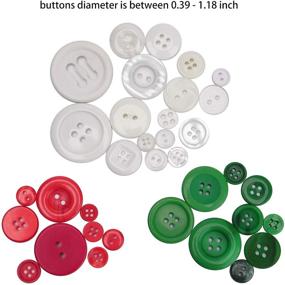 img 2 attached to 🎄 Livder 300g Christmas Craft Buttons - Handmade Sewing Button with 2 or 4 Holes for Art Crafts, DIY Projects, and Decoration