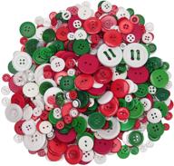 🎄 livder 300g christmas craft buttons - handmade sewing button with 2 or 4 holes for art crafts, diy projects, and decoration logo