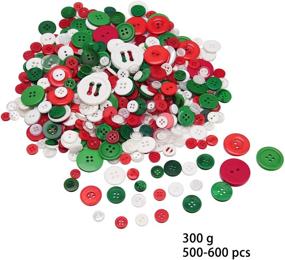 img 3 attached to 🎄 Livder 300g Christmas Craft Buttons - Handmade Sewing Button with 2 or 4 Holes for Art Crafts, DIY Projects, and Decoration