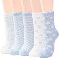 ultra soft women's slipper socks: century star fuzzy fluffy cozy warm comfort, 3-8 pairs microfiber home socks for christmas логотип