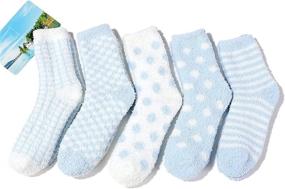 img 3 attached to Ultra Soft Women's Slipper Socks: Century Star Fuzzy Fluffy Cozy Warm Comfort, 3-8 Pairs Microfiber Home Socks for Christmas