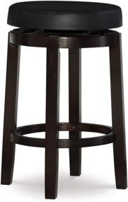 img 4 attached to 🔥 Stylish and Sleek: Linon Maya 24" Black Counter Stool - Enhance Your Space With Elegance