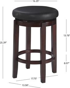 img 3 attached to 🔥 Stylish and Sleek: Linon Maya 24" Black Counter Stool - Enhance Your Space With Elegance