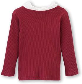 img 3 attached to ContiKids Sleeve Cotton Shirts Turtleneck Girls' Clothing in Tops, Tees & Blouses