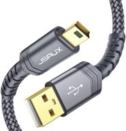 🔌 набор jsaux mini usb-кабелей - кабель для зарядки usb 2.0 a до mini b длиной 3,3 фута + 6,6 фута для графических калькуляторов ti-84 plus ce, контроллера ps3, камеры gopro, цифровой камеры, gps-приемника и автомобильного регистратора dash cam. логотип