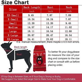 img 3 attached to 🦌 ABRRLO Pet Holiday Reindeer Ugly Christmas Dog Sweater in Red and Black - Cozy Winter Knitwear for Small to Medium Dogs