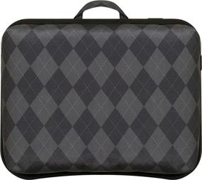 img 1 attached to 👩 LapGear Designer Lap Desk - Gray Argyle - Fits 15.6" Laptops - Style No. 45438 - Phone Holder & Device Ledge Included