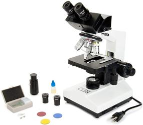 img 4 attached to 🔬 Celestron CB2000C Compound Binocular Microscope with 40x - 2000x Power, Mechanical Stage, 4 Fully Achromatic Objectives, Abbe Condenser, 10x and 20x Eyepieces, Coaxial Focus, 10 Prepared Slides, 3 Color Filters, Emersion Oil