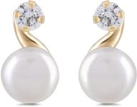 jewelili yellow pearl zirconia earrings logo