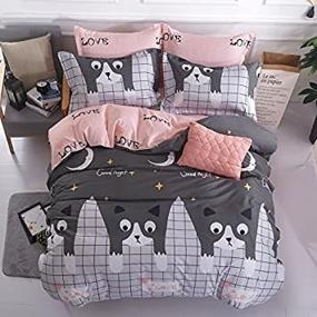 img 2 attached to KFZ Beddingset Comforter Bedsheet Pillowcase Kids' Home Store