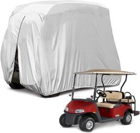 img 4 attached to 🏔️ Himal 4 Passenger Waterproof Golf Cart Cover Roof 80" L - EZ GO, Club Car, Yamaha Compatible - Dustproof, Durable, Sunproof, 400D/600D