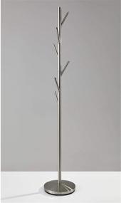 img 3 attached to Adesso WK2036-22 Evergreen Coat Racks in Satin, Brushed Steel Finish