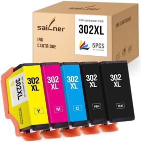 img 4 attached to 🖨️ SAILNER Remanufactured 5-Pack Ink Cartridge Replacement for Epson 302 XL 302XL T302XL - XP6000 XP-6000 XP6100 XP-6100 (Black, Photo Black, Cyan, Magenta, Yellow)