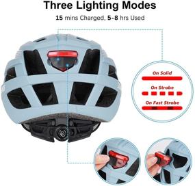 img 3 attached to 🚴 SLANIGIRO Youth Adult Bike Helmet with Light: Lightweight Safety Certification Cycling Helmet for Men and Women