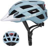 🚴 slanigiro youth adult bike helmet with light: lightweight safety certification cycling helmet for men and women logo