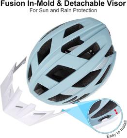 img 1 attached to 🚴 SLANIGIRO Youth Adult Bike Helmet with Light: Lightweight Safety Certification Cycling Helmet for Men and Women