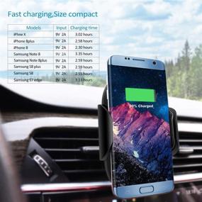 img 3 attached to 📱 Maxjoy Fast Wireless Car Charger Mount, Auto Clamping Wireless Car Charger, 10W QI Infrared Phone Holder for iPhone Xs/XR/X/8, Samsung Galaxy S9/S8 Plus/Note 8/5 - Black