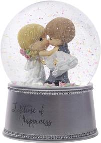 img 2 attached to 💍 Precious Moments Bride & Groom Musical Snow Globe 182101 - Lifetime of Happiness, Resin and Glass