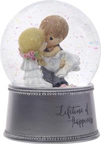 img 1 attached to 💍 Precious Moments Bride & Groom Musical Snow Globe 182101 - Lifetime of Happiness, Resin and Glass