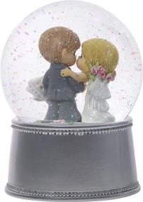 img 3 attached to 💍 Precious Moments Bride & Groom Musical Snow Globe 182101 - Lifetime of Happiness, Resin and Glass