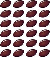 🏈 beistle football theme cut outs - 24 piece sports game day decorations, ideal for birthday parties, 11" x 18", brown/white/black logo