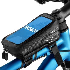 img 4 attached to 🚴 Roam Phone Bag Bike Mount - Waterproof Touchscreen Front Frame - Top Tube Handlebar Pack - Universal Compatibility with Android, iPhone 12 and 12 Pro - Enhanced SEO