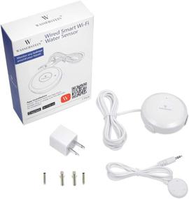 img 1 attached to 💦 Smart Wi-Fi Water Sensor with 6ft/1.8m Cable– AC Powered Flood and Leak Detector – Alarm and App Alerts – No Hub Needed – Easy Plug & Play by Wasserstein (3 Pack)