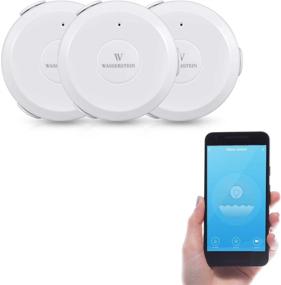 img 4 attached to 💦 Smart Wi-Fi Water Sensor with 6ft/1.8m Cable– AC Powered Flood and Leak Detector – Alarm and App Alerts – No Hub Needed – Easy Plug & Play by Wasserstein (3 Pack)