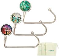 👜 stylish and functional roflyer purse hook: instant bag hanger for tables, 3-pack - perfect gift for women logo