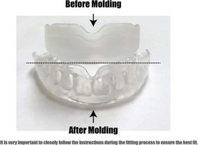 img 3 attached to COOLLO SPORTS Custom Fit Boil and Bite Mouth Guard - Adult Size (11 &amp; Above, All Trans.) for Basketball, Karate, Martial Arts, Wrestling, MMA with Free Case