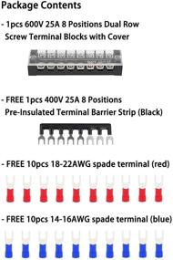 img 3 attached to 🚤 Shangyuan Boat Wire Terminal Block Buss Bar: 25A Terminal Strip Blocks for Efficient Boat Wiring, Fuse Panel, Battery Switches, Inverters, Lights, and Navigation