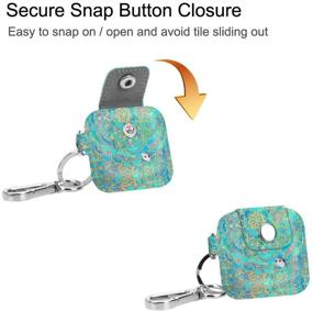 img 2 attached to 🔒 2-упаковка чехла Fintie для Tile Mate/Tile Pro/Tile Sport/Tile Style/Cube Pro Key Finder - защитный чехол из экокожи для всех поколений Tile 2020, 2018 и далее.