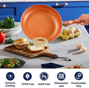 img 1 attached to Nonstick Cookware Ceramic Coating Saucepan Kitchen & Dining