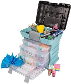 img 2 attached to 🗂️ Organize with Ease: Creative Options 1363-83 Grab N' Go Rack System in Soft Blue, Medium
