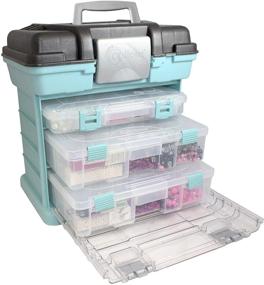 img 4 attached to 🗂️ Organize with Ease: Creative Options 1363-83 Grab N' Go Rack System in Soft Blue, Medium