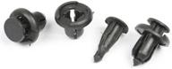 🔩 50 x 10mm hole plastic push fastener clips in black for car auto bumper fender - uxcell logo