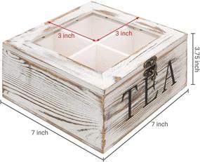 img 2 attached to ☕ Organize and Display Your Tea Collection in Style with the MyGift Rustic Whitewashed Wood Tea Bag Organizer Storage Chest