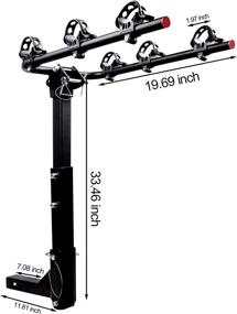 img 1 attached to 🚲 SUV Bike Rack: 3 Bike Platform Hitch Mount, Foldable | Ideal for Cars, Trucks, SUVs, and Minivans