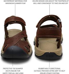 img 3 attached to JEOSSY Leather Athletic Outdoor Sandals Women's Shoes in Athletic