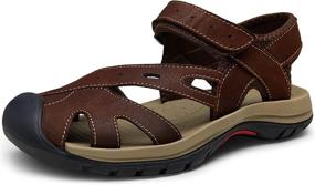 img 4 attached to JEOSSY Leather Athletic Outdoor Sandals Women's Shoes in Athletic