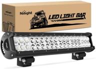 ⚡ nilight - 60004c-a light bar 17" 108w led lights, spot flood combo off road lights, driving lights, fog lights, jeep lights, boat lighting, work light, 2 years warranty logo