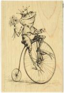 inkadinkado frog prince wood stamp for scrapbooking and card making: 2.75'' l x 4'' w - perfect for diy crafts! logo