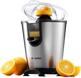 img 3 attached to 🍊 Eurolux Electric Citrus Juicer Squeezer for Orange, Lemon, Grapefruit - 160 Watts Power, Brushed Stainless Steel