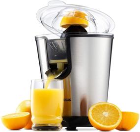 img 1 attached to 🍊 Eurolux Electric Citrus Juicer Squeezer for Orange, Lemon, Grapefruit - 160 Watts Power, Brushed Stainless Steel