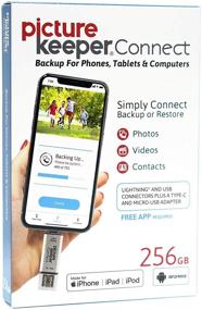 img 4 attached to 📸 256GB Portable Flash Drive Photo Backup USB Device – Picture Keeper Connect for iPhone and Android