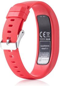 img 1 attached to 📱 Garmin Vivofit 4 Band Replacement: Silicone WatchBand Strap Wristband - 3Pcs Small Size (No Tracker Included)