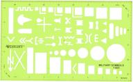 📐 white westcott t-825 technical military drawing template logo