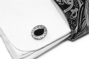 img 1 attached to Stylish Christopher Tanner Handkerchief Cufflinks for Men's Clothing: Elevate Your Formal Attire